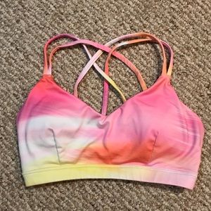 Strappy sports bra